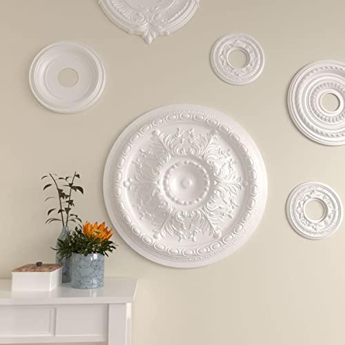 Ekena Millwork Ekena Millwork CM28ST Stockport Ceiling Medallion, 28"OD x 2 3/4"P (Fits Canopies up to 6 1/4"), Factory Primed