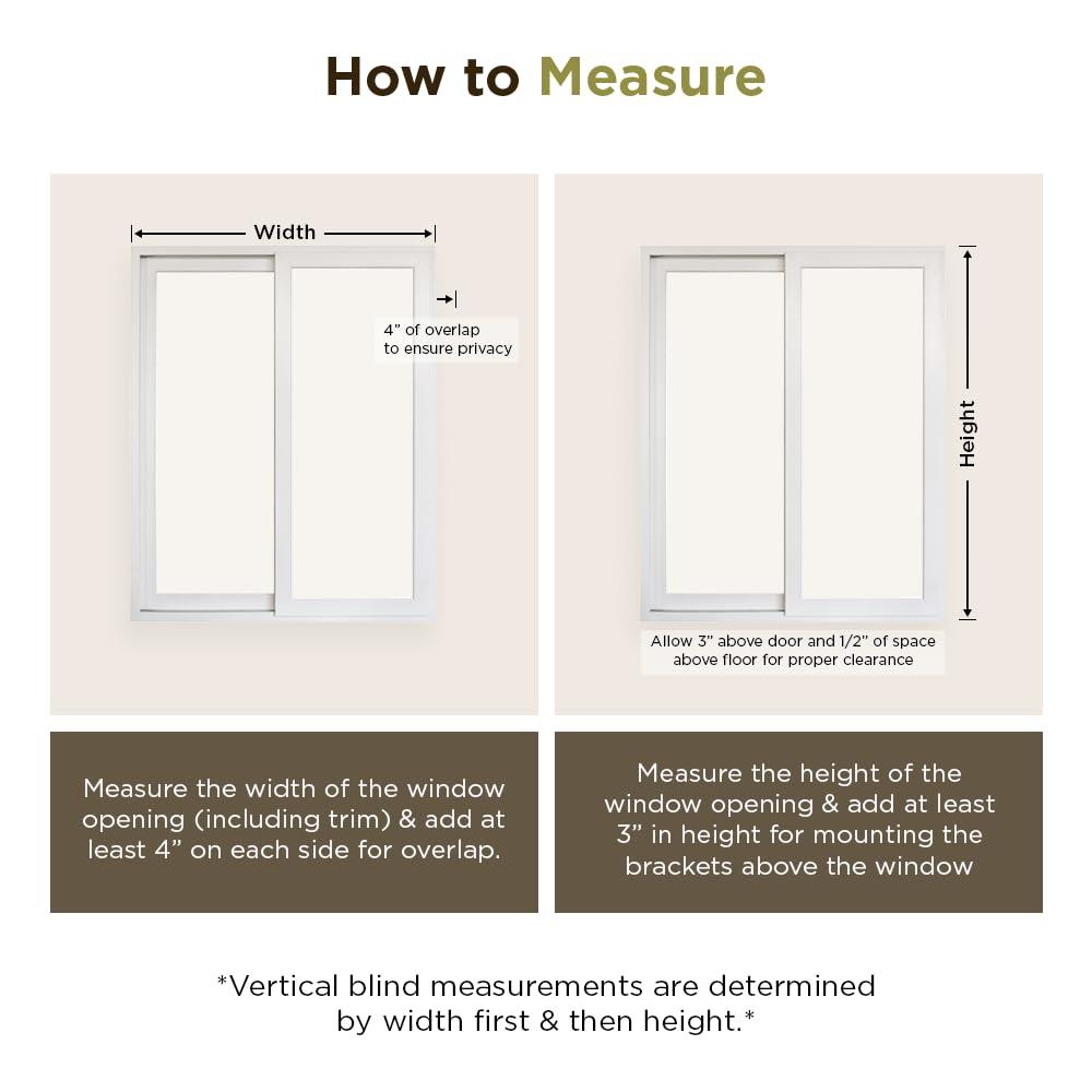 BlindDen BlindDen - Vinyl Vertical Window Blinds for Home - Vertical Blinds for Sliding Glass Doors - Silver - (48" W x 46" H)