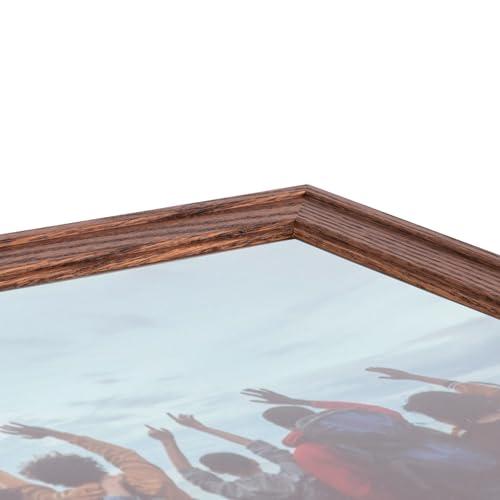 ArtToFrames ArtToFrames 16x29 inch Walnut Stain on Oak Wood Picture Frame, 2WOM0066-80206-YWAL-16x29