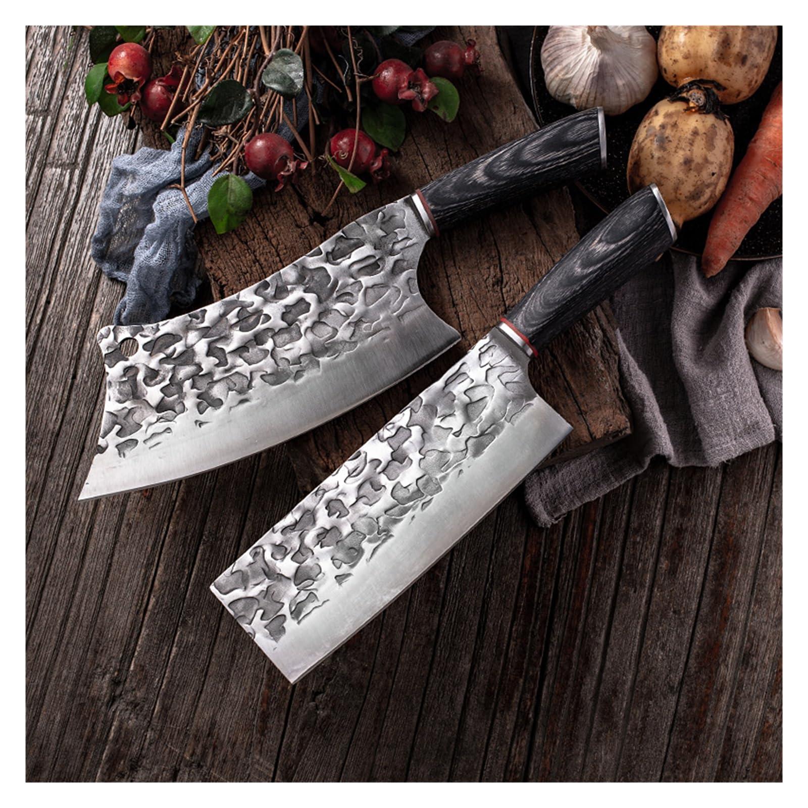 LIUJOU LIUJOU Forged Boning Knife, Handmade Meat Cleaver, Japanese High Carbon Steel Slicing Knife, Butcher Knife