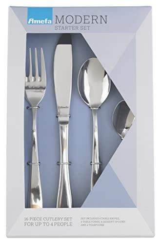 Amefa Amefa Monogram Sure 16 Piece Boxed Flatware Set for 4 people