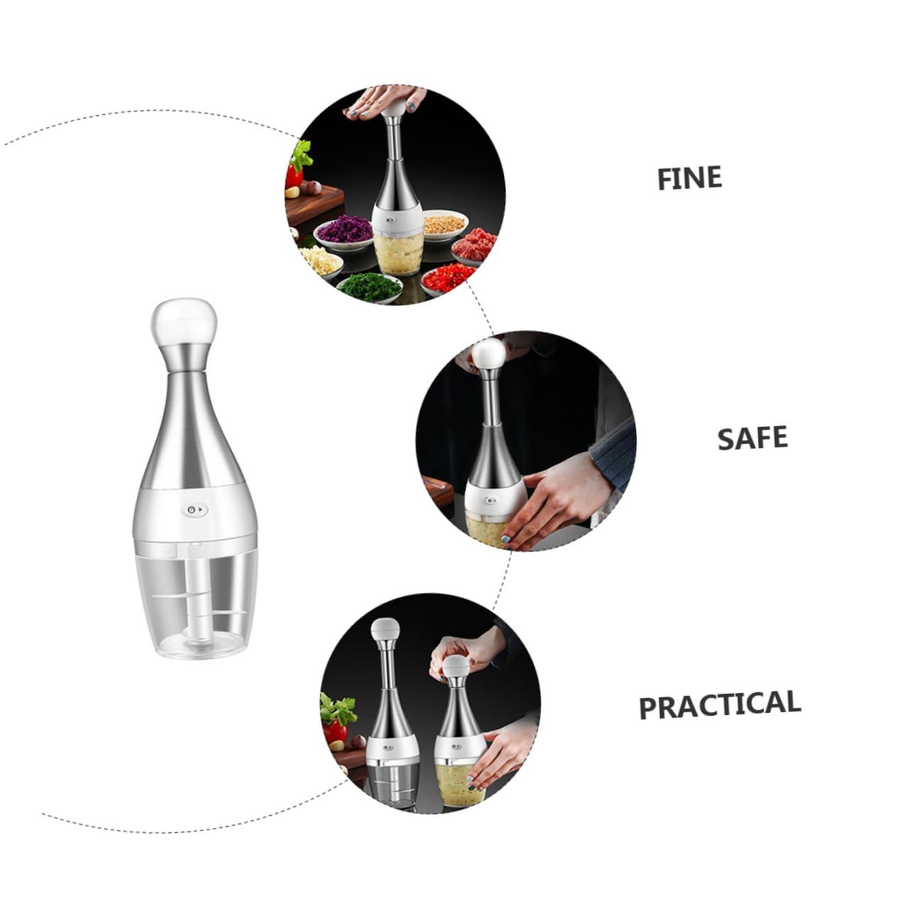 GRIRIW GRIRIW 1pc Mincer Garlic Cutter Electric Mixer Meat Crusher Handheld Mixer Babyfood Food Maker Grinder Manual Garlic Onion Mixer Electric Slicer Vegetable Cutter Ginger Pp White