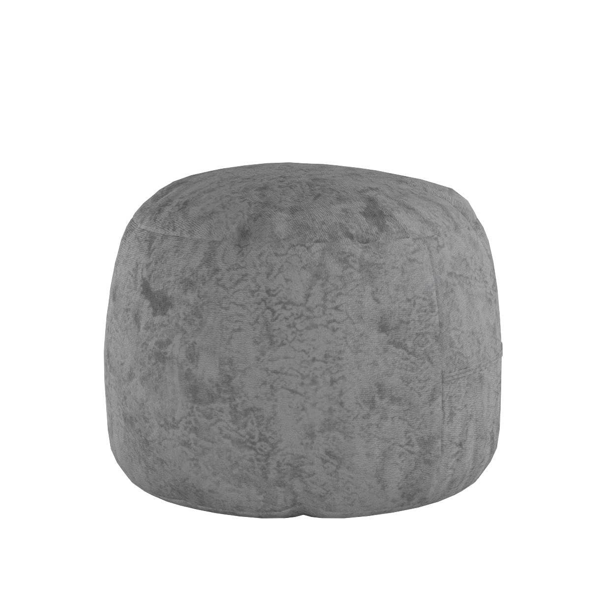 CordaRoy\'s CordaRoy\'s Faux Fur Bean Bag Chair, Convertible Chair Folds from Bean Bag to Lounger, As Seen on Shark Tank, Grey - Queen Size