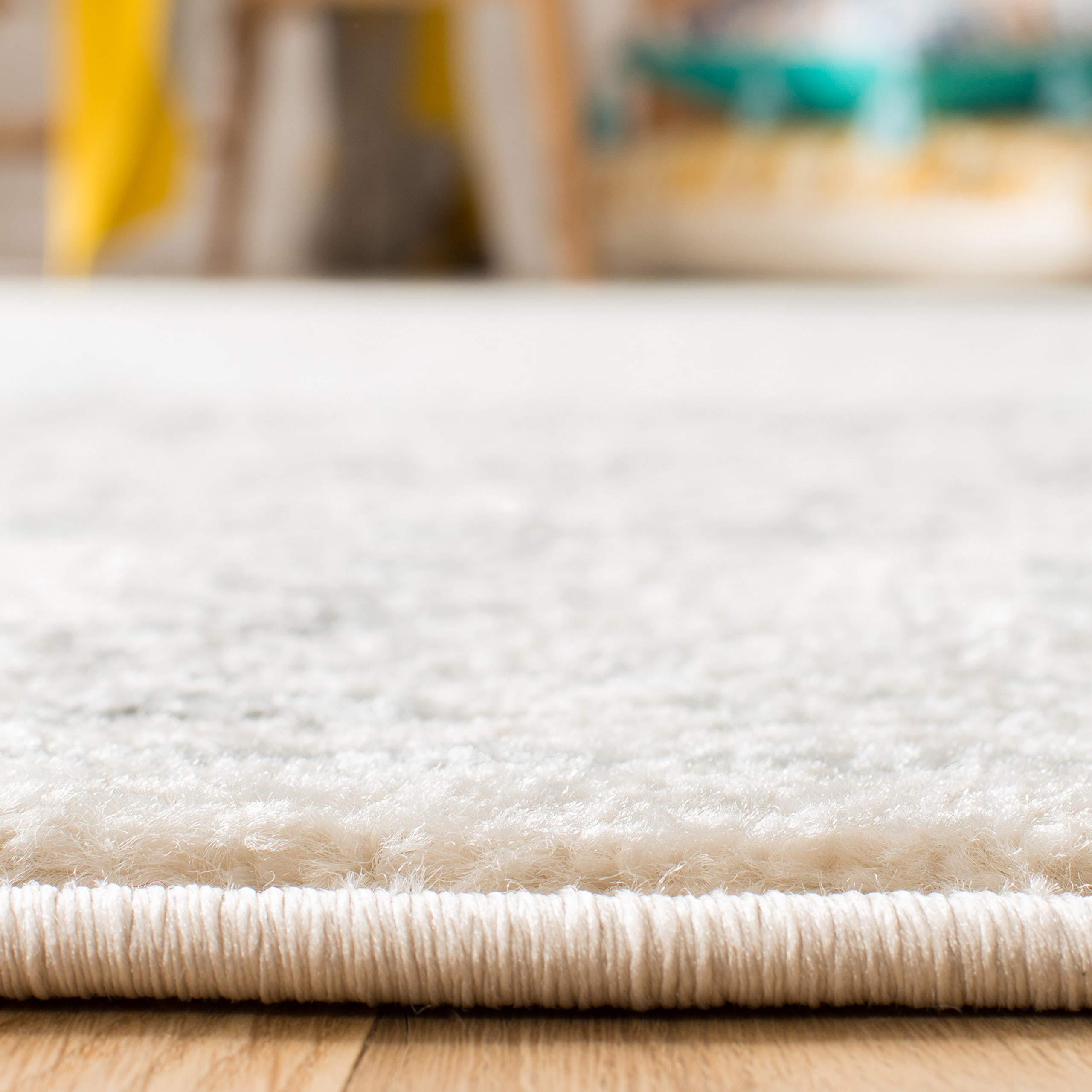 Safavieh SAFAVIEH Tulum Collection Area Rug - 8\' x 10\', Ivory & Grey, Moroccan Boho Distressed Design, Non-Shedding & Easy Care, Ideal for High Traffic Areas in Living Room, Bedroom (TUL271A)