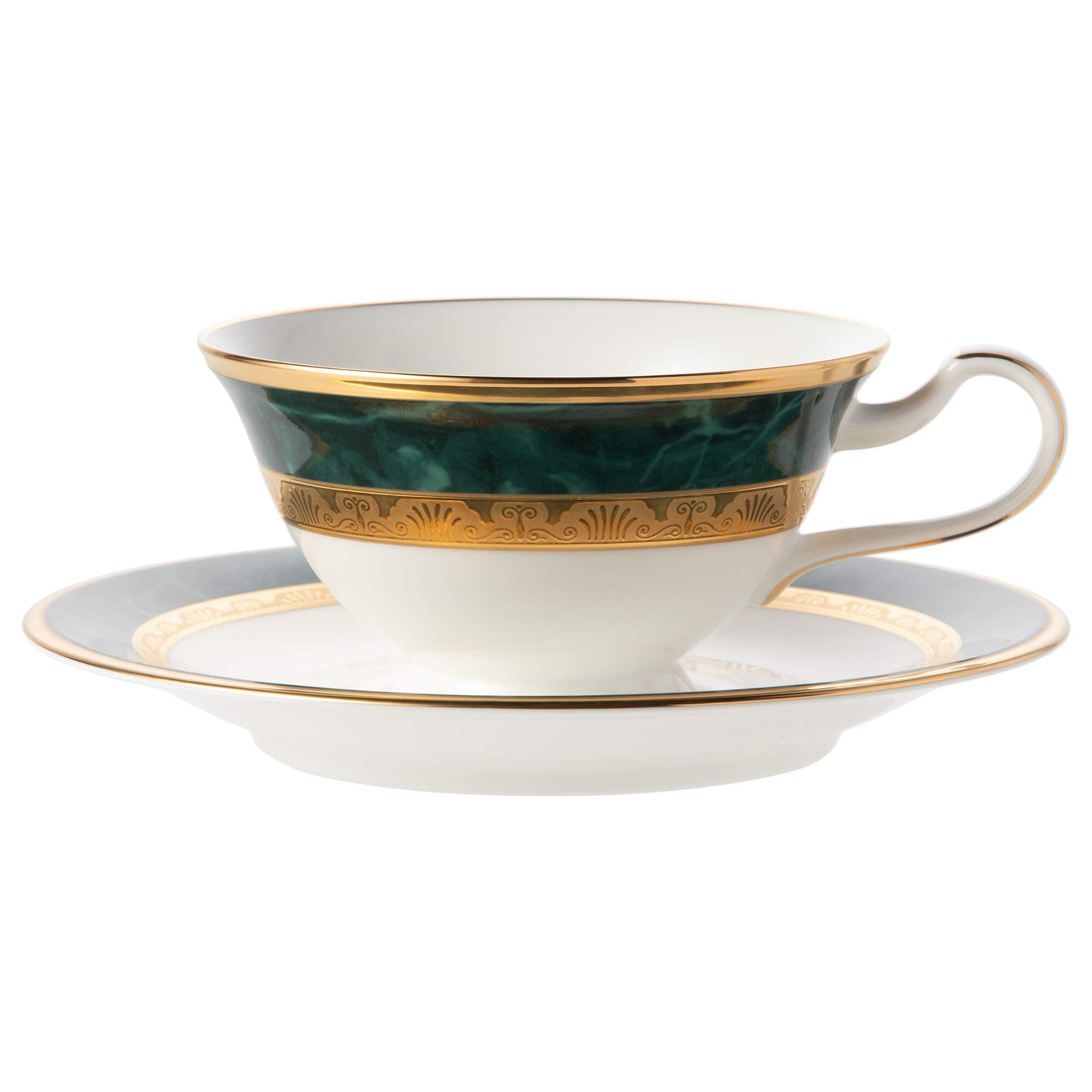 Noritake Noritake Y6988/47332 Cup & Saucer (Color Changing Pair Set) (COFFEE & TEA COFFEE) 220cc Fitzgerald & Hemingway 2 Guests Green Marron Bone China