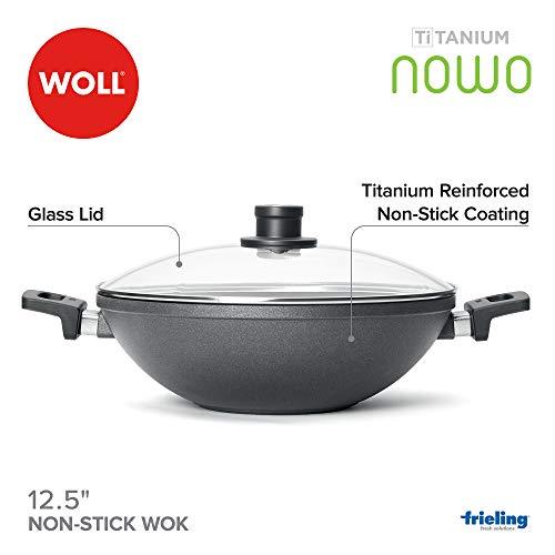Woll Woll Nowo Titanium Wok with Side Handles and Lid, 12.5-Inch