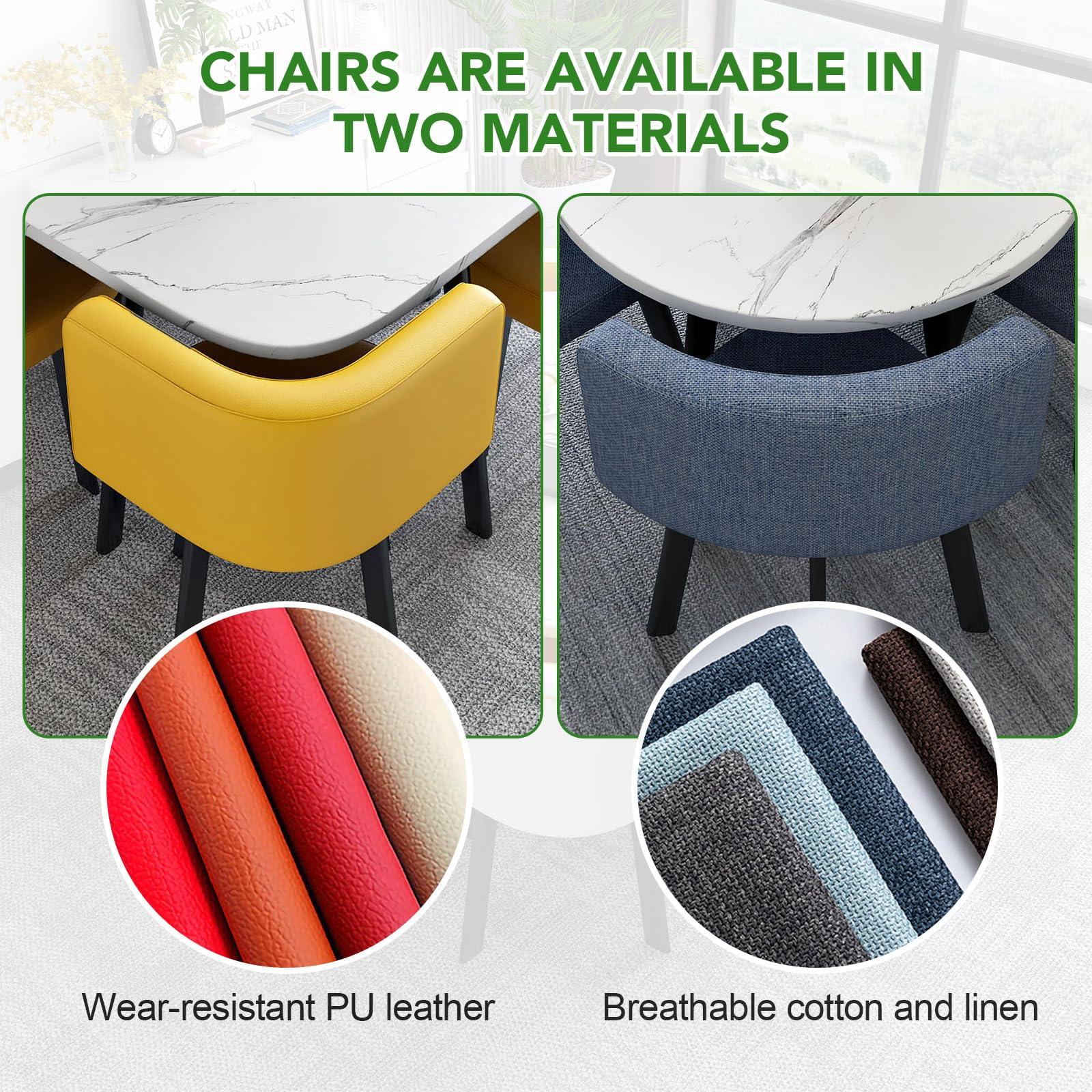 YKLYTBD YKLYTBD Dining Table Set for 4, Modern Dining Room Table Set for 4, Round Dining Table with 4 Chairs, Conference Reception Table, Kitchen Breakfast Nook Table Set Furniture