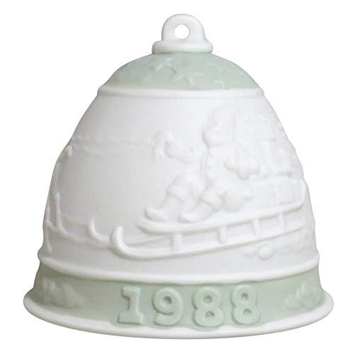 Lladro Lladro 1988 Green Porcelain Christmas Bell Ornament