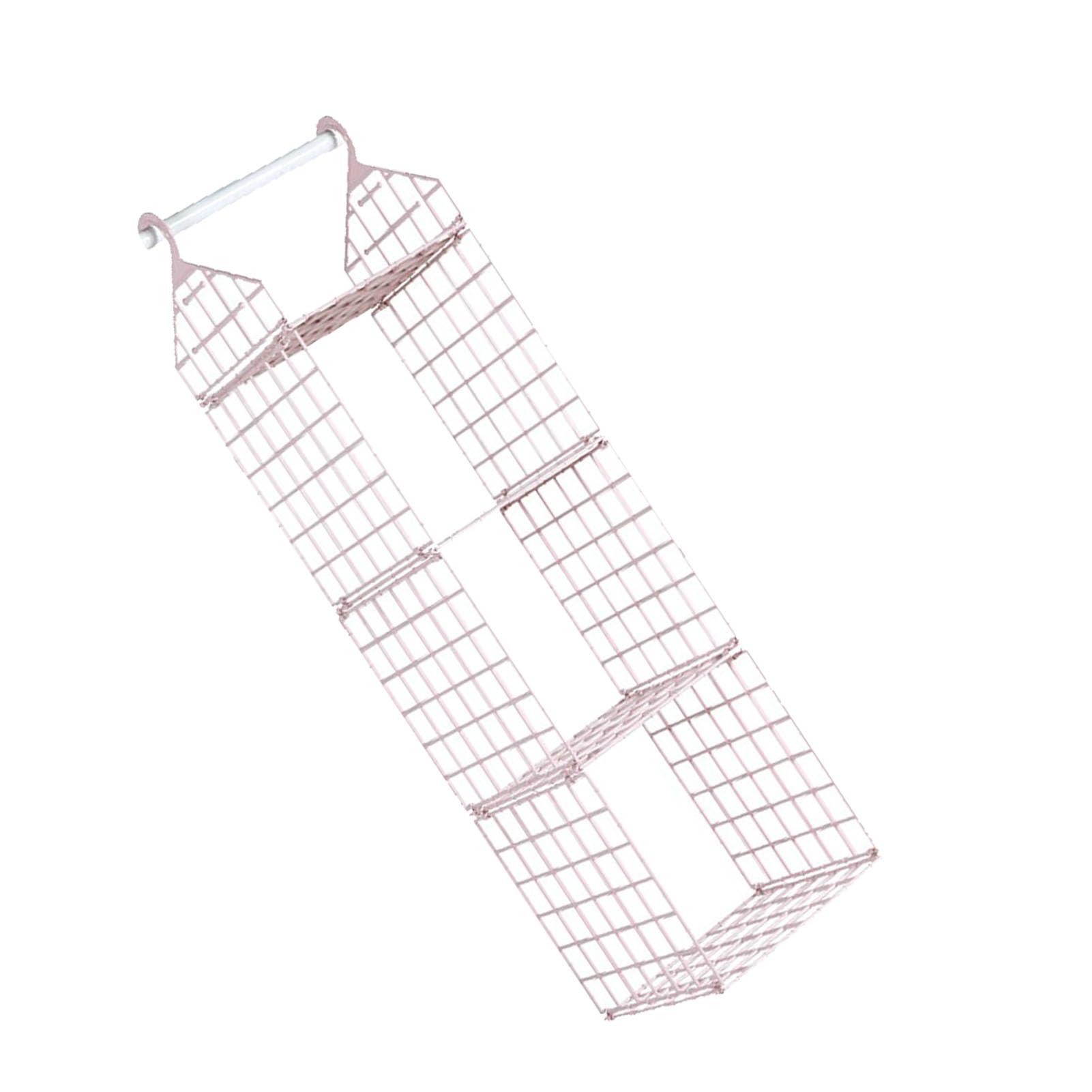 Yuezhongoo Yuezhongoo Hanging Closet Organizer, 3 Tier Pink Closet Shelves Plastic Closet Shelf Closet Organizers and Storage for Clothing Sweaters Shoes Handbags