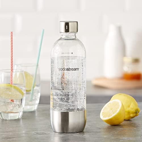 SodaStream sodastream 1L Classic Metal Carbonating Bottle, Single, Stainless Steel