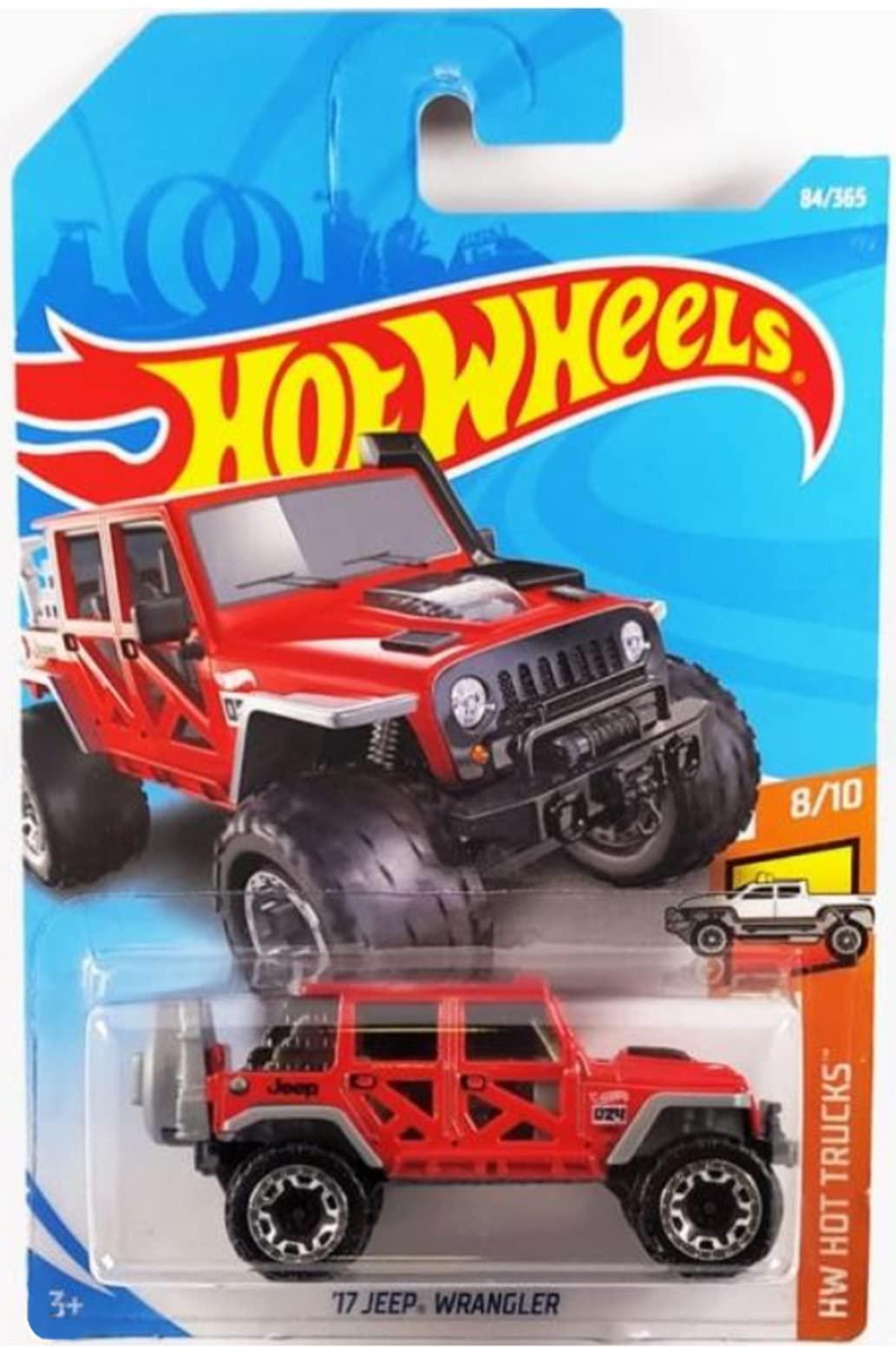 Hot Wheels Hot Wheels 2018 50th Anniversary Hot Trucks \'17 Jeep Wrangler 84/365, Red
