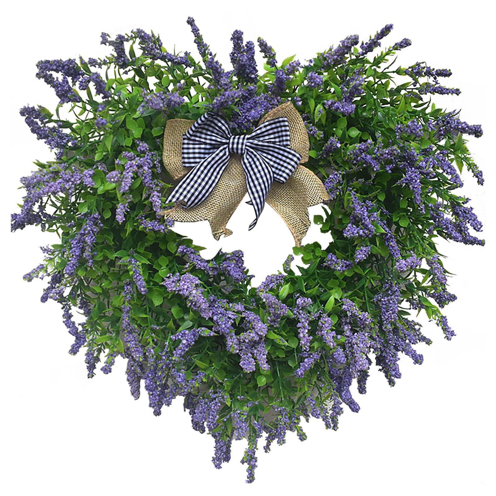 Wreaths Valentines Door Wreath, Valentine\'s Day Garland Purple Porch Gifts Handmade School Ribbon Burlap Outdoor Heart Shaped Spring Party Supplies Lights