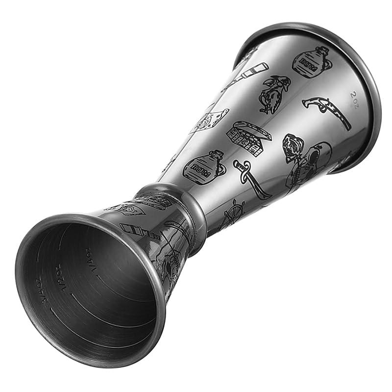 Cocktail Geek Cocktail Shaker Set - 5-Piece Bar Accessories Kit w/Weighted Boston Shaker, Strainer, Jigger, Mixing Spoon with Etched Skull Rose Pattern