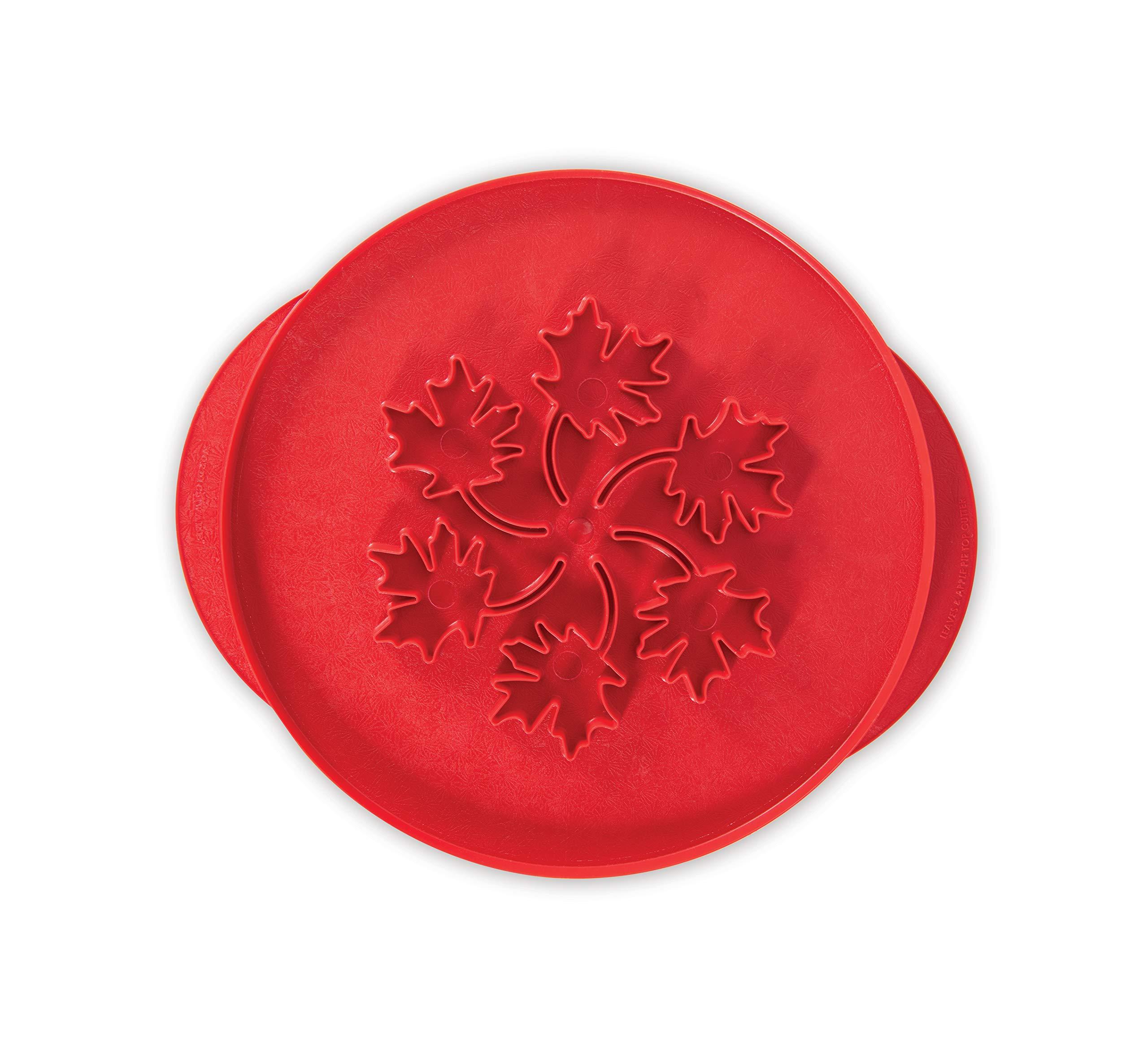 Nordic Ware Nordic Ware Apples & Leaves Reversible Pie Top Cutter, Red