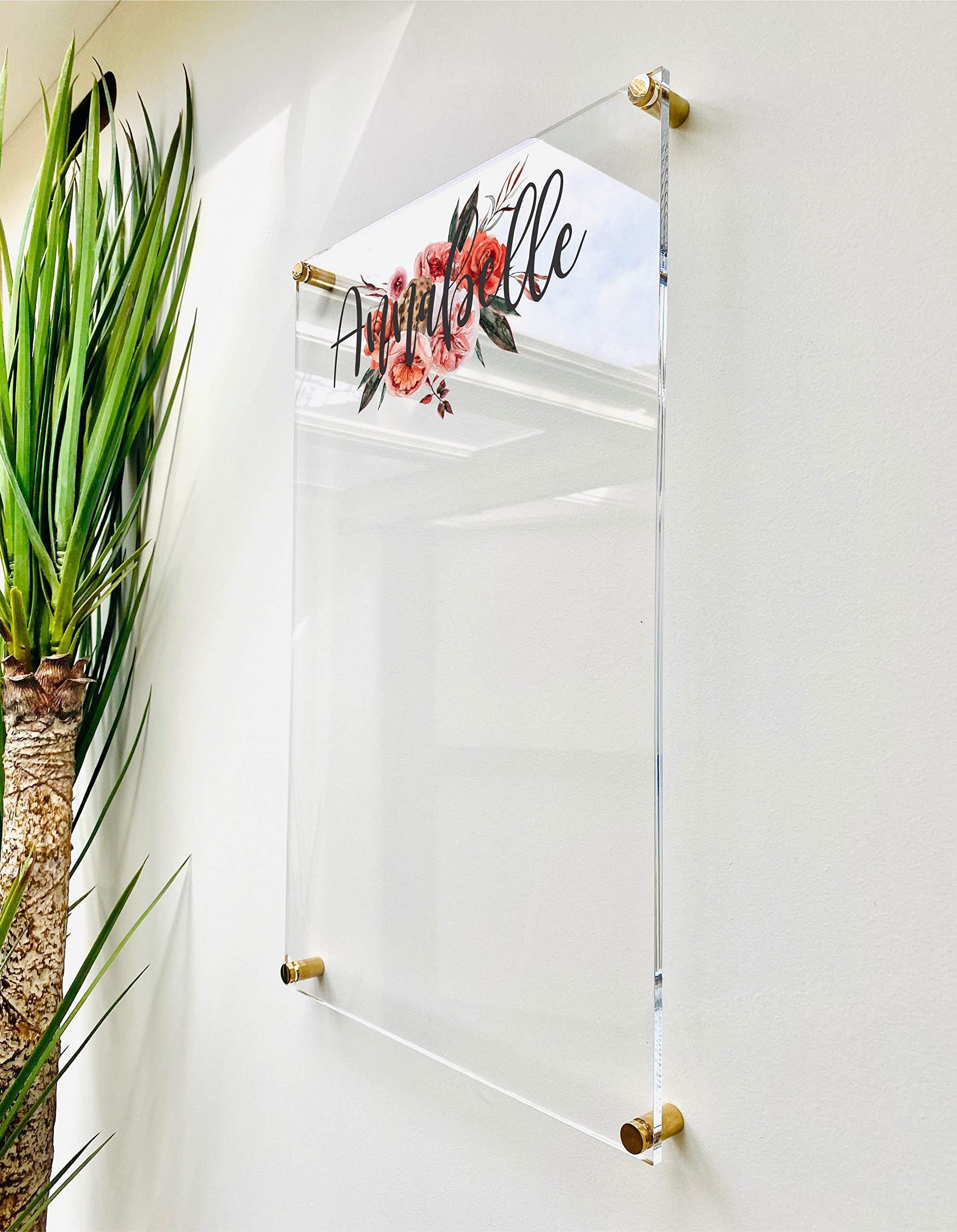 1801andco Large Clear Acrylic Notes Board for wall | Dry-Erase Message White Board Calendar Wall Mounted Office Home Family Organization Tools Must Haves School Kids Adult Mom Teen Monthly Weekly ADHD Tools