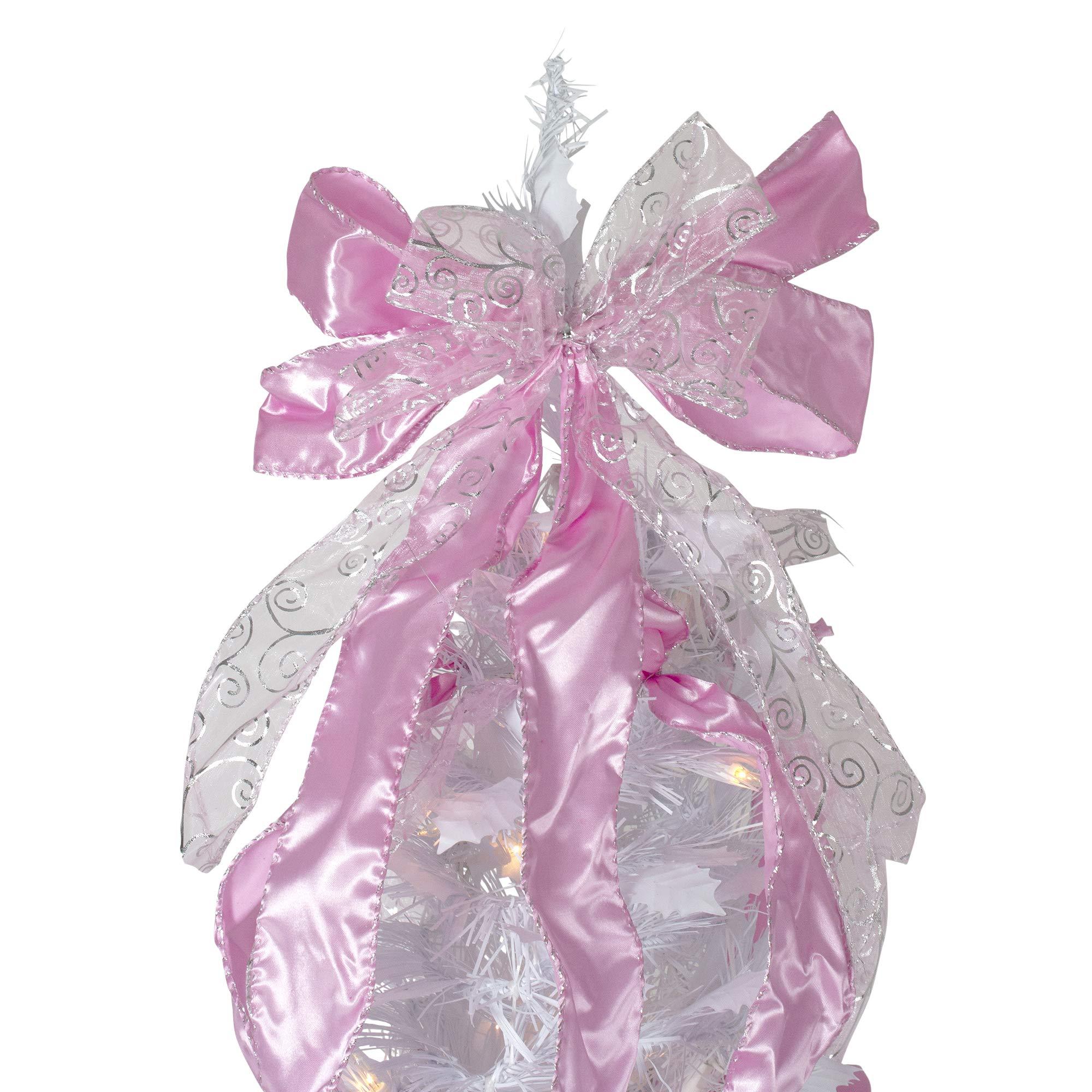 Northlight Northlight 6' Pre-Lit White and Pink Pre-Decorated Pop-Up Artificial Christmas Tree