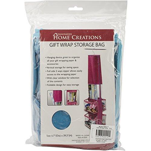 Innovative Home Creations Innovative Home Creations Gift Wrap Storage Holder, Teal