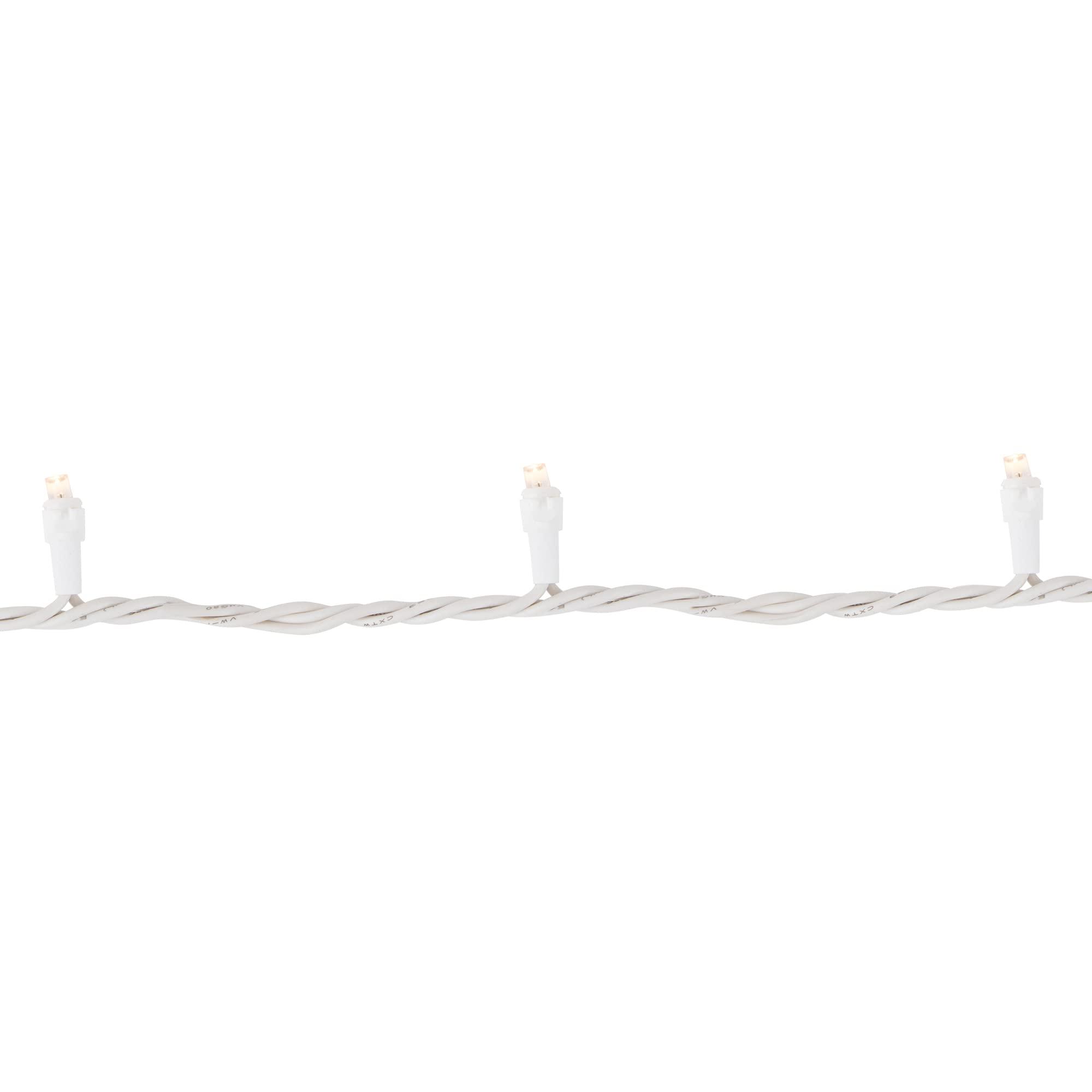 Northlight Northlight 100ct Warm White LED Wide Angle Christmas Lights, 33ft White Wire