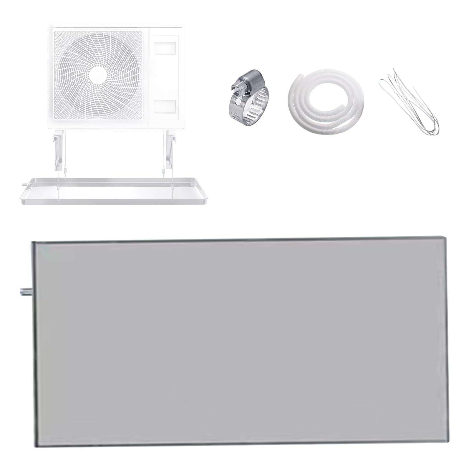 GMBAYUE GMBAYUE Ac Unit Drain Pan, Air Conditioner Drip Tray with Drain Hole, Stainless Steel Condensate Drain Pan for Universal Split Air Conditioner Heat Pump Systems (Color : 2P)