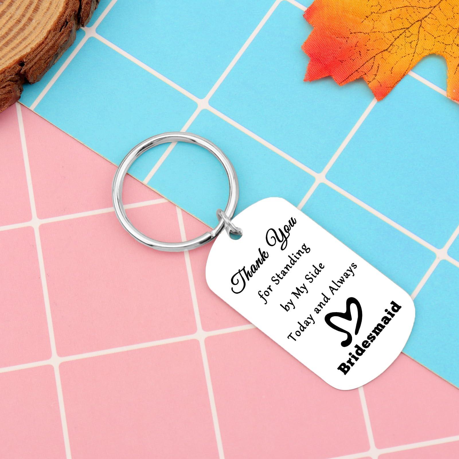 Heigebi Heigebi 12PCS Bridesmaid Keychain Bridesmaid Gift From Bride Wedding Bridal Shower Gifts for Maid Of Honor Proposal Gifts Bridal Party Bachelorette Party Presents
