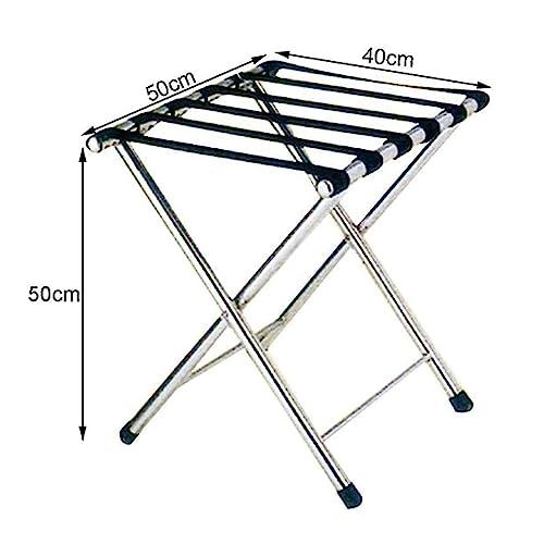 FWPDSDD Luggage Racks for Suitcases - Suitcase Stand for Guest Room Folding - Stainless Steel Suitcase Holder Stand, Luggage Storage Shelf for Hotel Home Guest Room Bedroom (Size : 4pcs)