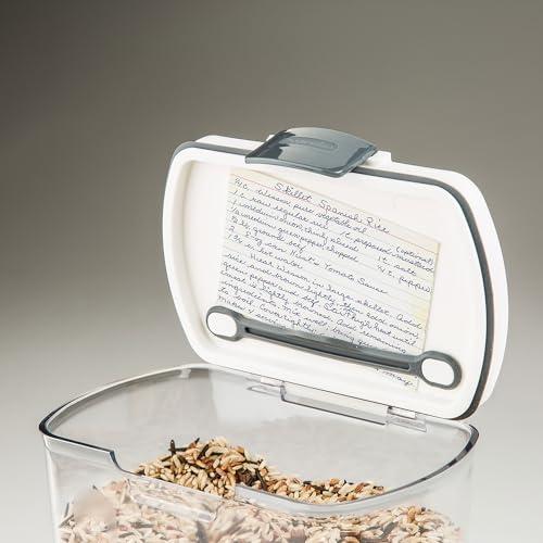 Progressive International Progressive International Prepworks ProKeeper 8 Piece Food Storage Containers Set with Air Tight Lids for Home and Professional Use, Clear/Gray