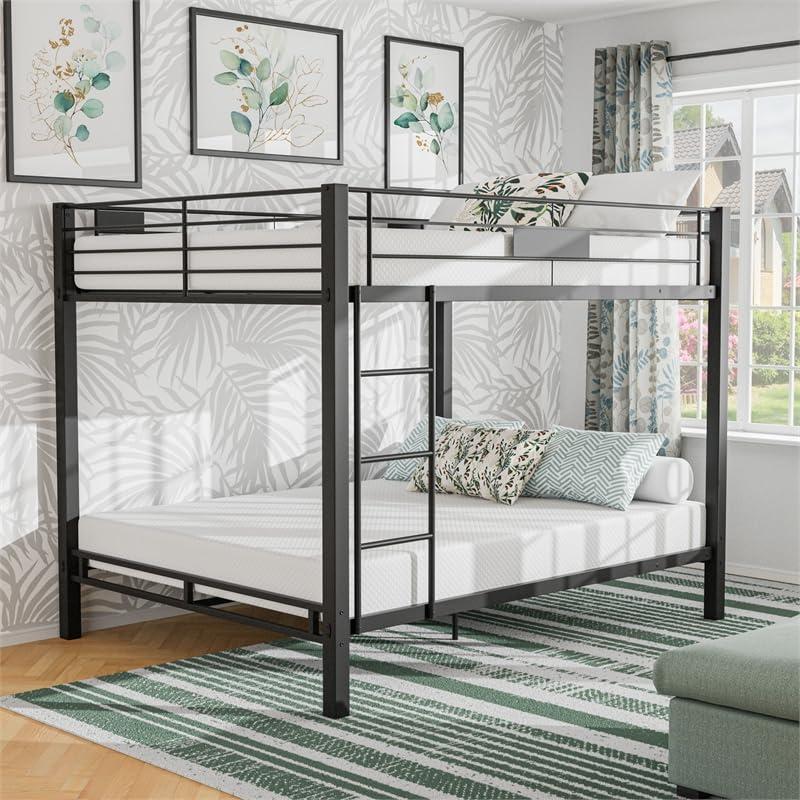 Furniture of America Furniture of America Rivell Metal Queen over Queen Bunk Bed in Black