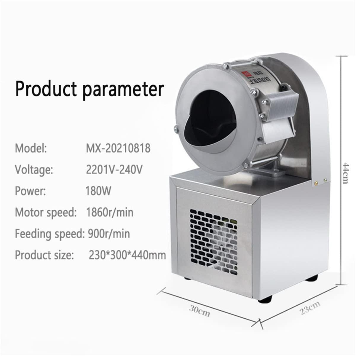 HENGMA Electric Food Shredder,Multi-function Vegetable Cutting Machine Automatic Vegetable Cutter Machine Commercial Electric Potato Slicer Shredder 13KG,23X30X44cm