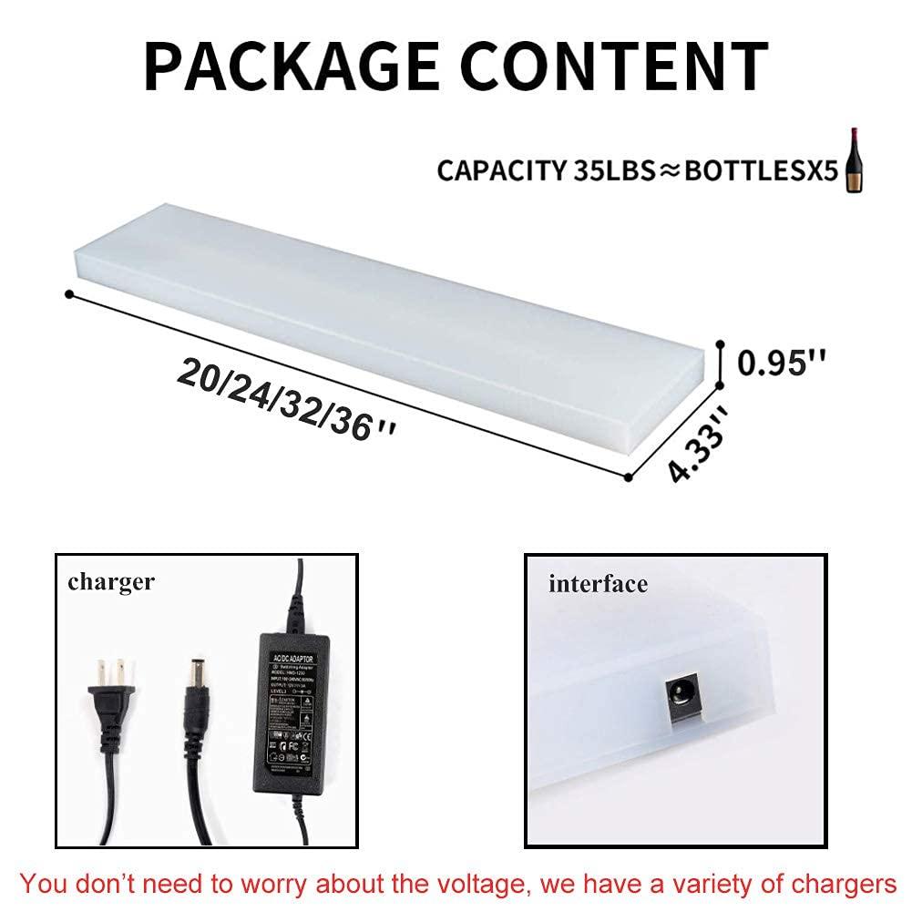 TOYOCC TOYOCC Bottle Display Stand Bar Liquor Liquor Bottle Display Shelf Home Cimmercial Bar Illuminated Wine Bottles Shelves Stand with Led Color Changing Remote Control Drinks