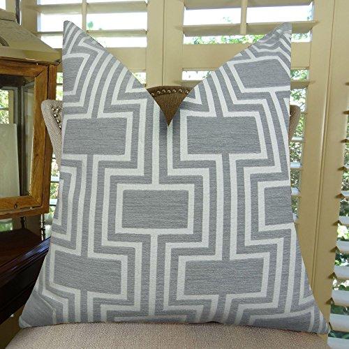 Thomas Collection Thomas Collection Gray Geometric Pillow - Grey White Trellis Throw Pillow - Decorative Throw Pillow - Modern Gray Pillow - Luxury Throw Pillow, Made in USA, 11206