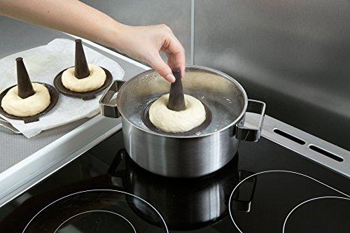 Lekue Lekue Bagel Maker with 6 Individual Bagel Molds, Brown