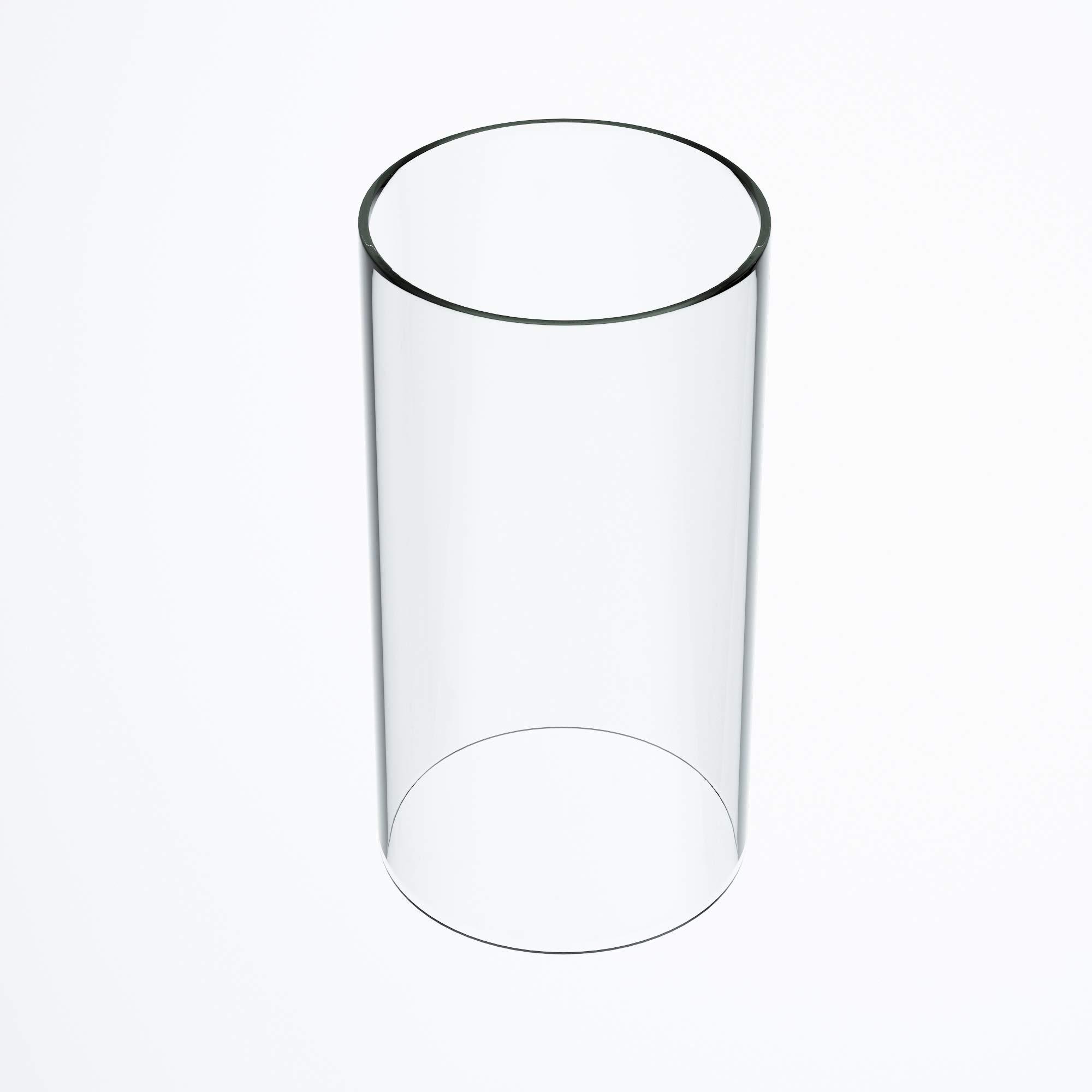 TLLAMP TLLAMP Large Size Hurricane Candle Holder Glass, Glass Cylinder Open Both Ends, Open Ended Hurricane, Glass Lamp Shade Replacement (7\" Wide x 8\" Tall) Multiple Specifications