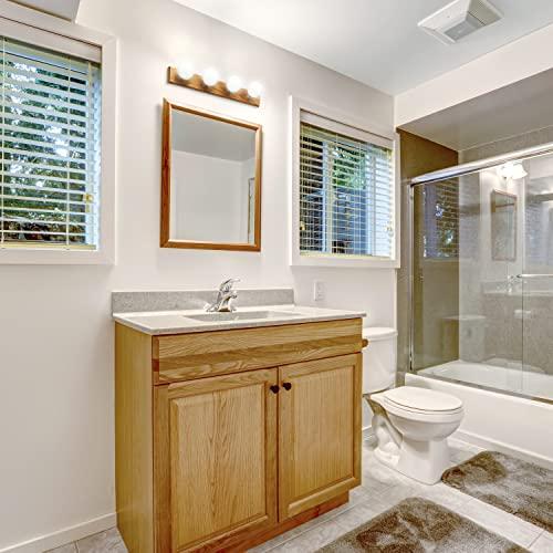 Design House Design House 500207 4 Strip Light Contemporary Dimmable for Bathroom, Bedroom, Makeup Vanity, Honey Oak