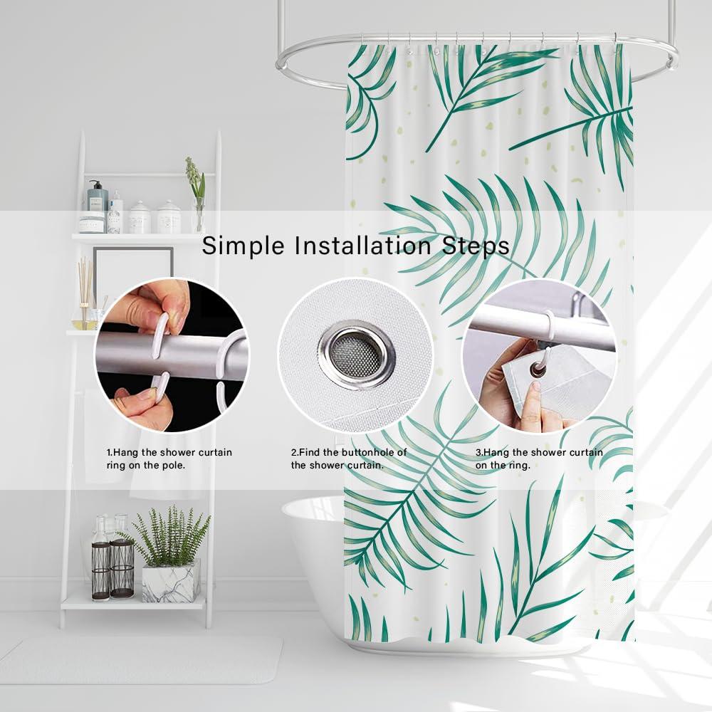 MangGou MangGou Asian Scenic Chic Chinoiserie Shower Curtain 60x72inch Bird in Peony Tree Coral Flower Polyester Bath Curtain with Hooks Red Peony Flower Animal Bird Waterproof Bathroom Shower Curtain