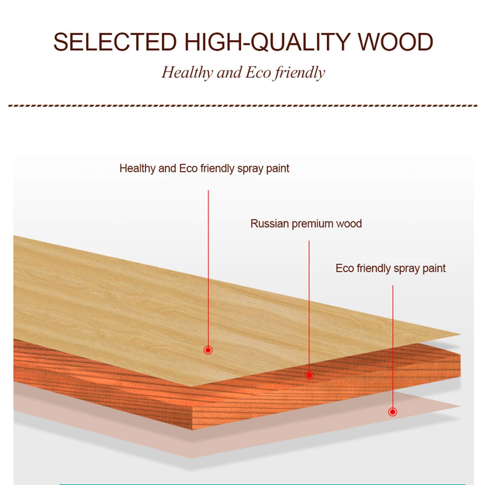 Jolan Wooden Blinds for Windows,Semi-Shading Blinds,Dark Oak,Indoor/Outdoor,Real Wood Blinds,Easy to Install.,83x86cm/32.7x34in