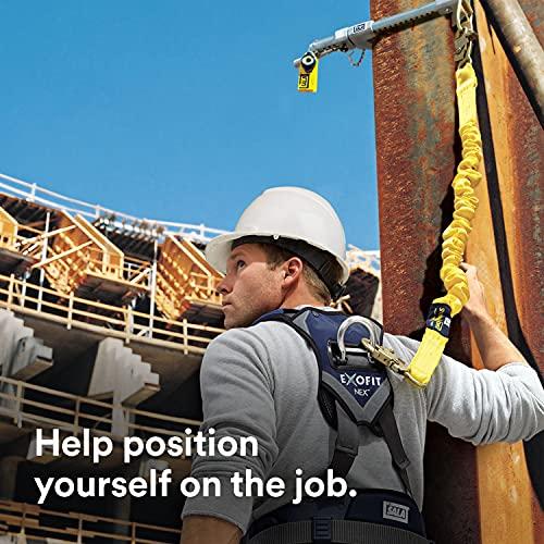 3M 3M DBI-SALA 1231016 Web Adjustable Positioning Lanyard, 6\', 3/4\" Snap Hooks, Yellow