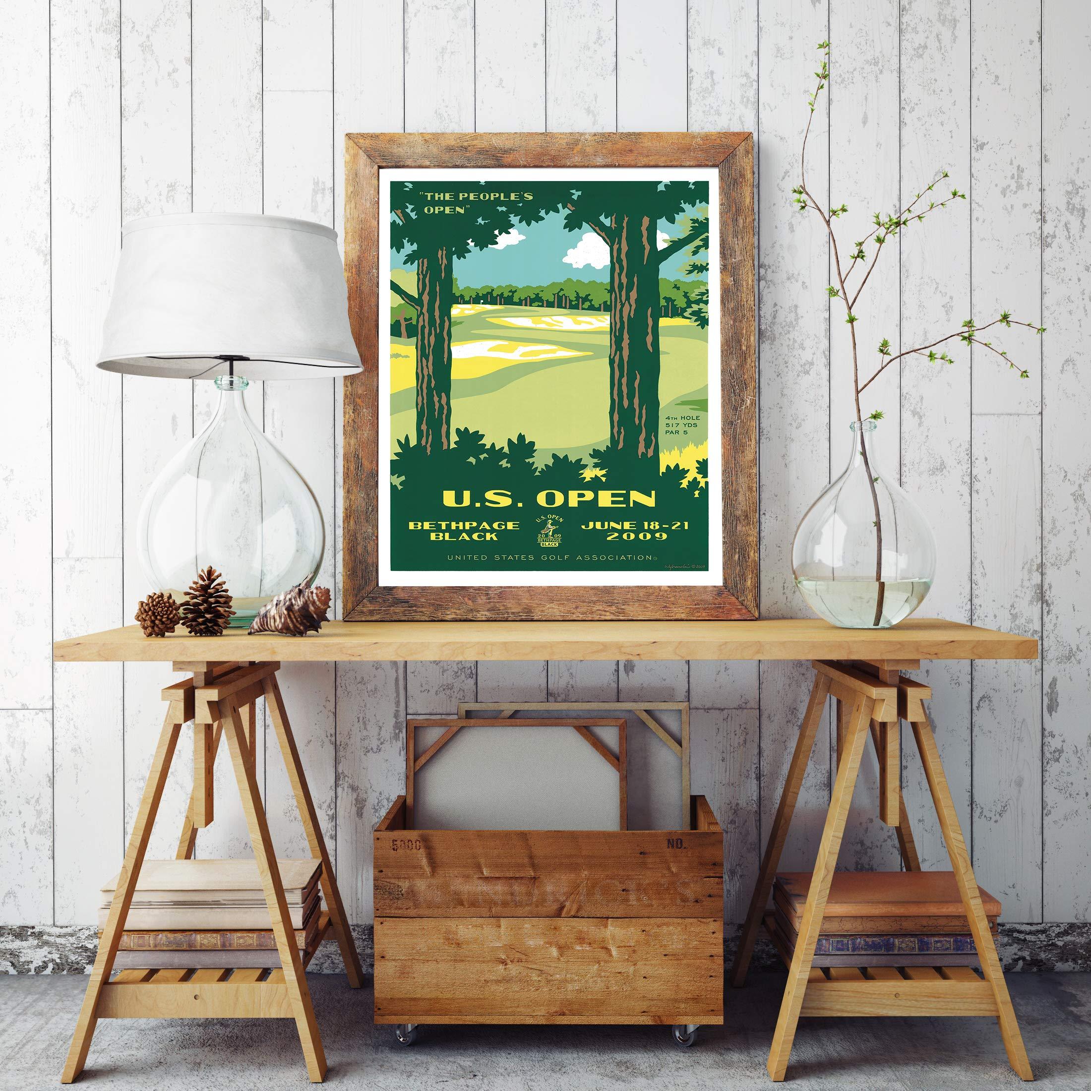 Lee Wybranski Lee Wybranski Official Golf Art / 2009 U.S. Open Major Championship at world famous golf course Bethpage Black / 24" x 36" Print/Golf Gifts Golf Accessories Golf Gifts for Men