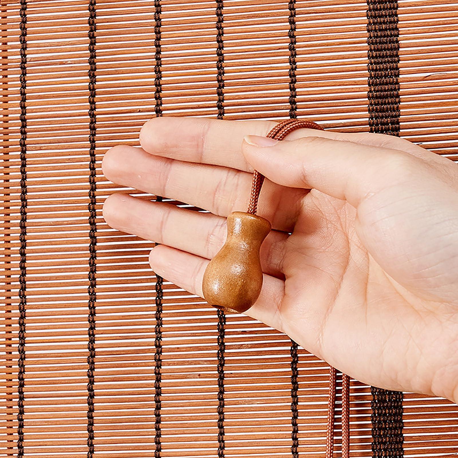 APCHJOJ Bamboo Blinds, Bamboo Roller Blinds for Windows, Light Filtering Hanging Blinds, Privacy Screens, Bamboo Blinds for Patio Indoor/Outdoor Porch