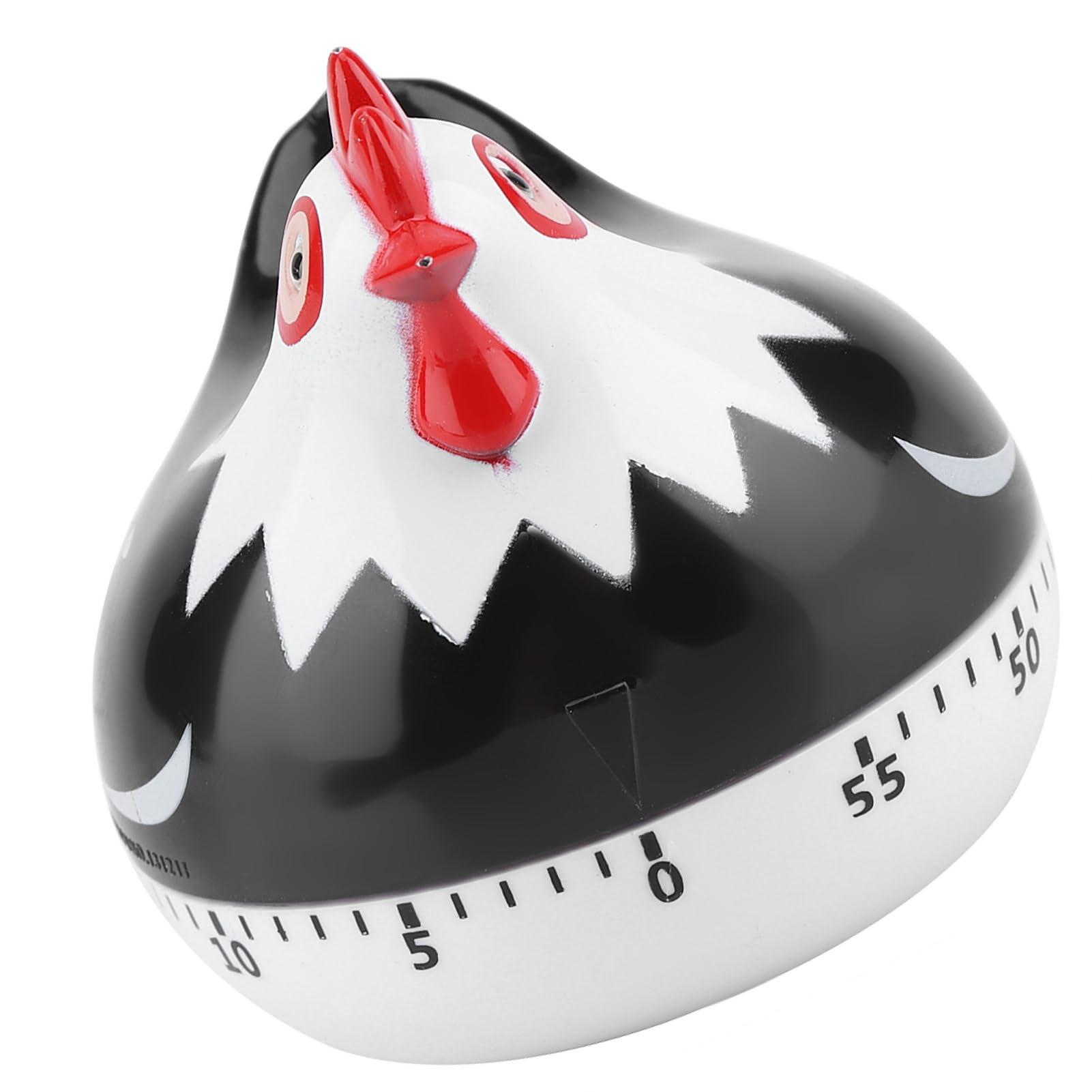 LUCKDANO LUCKDANO Chicken Pattern Kitchen Countdown Timer for Cooking Baking, PP Material, Suitable for Home Chef and Bakers (Black)