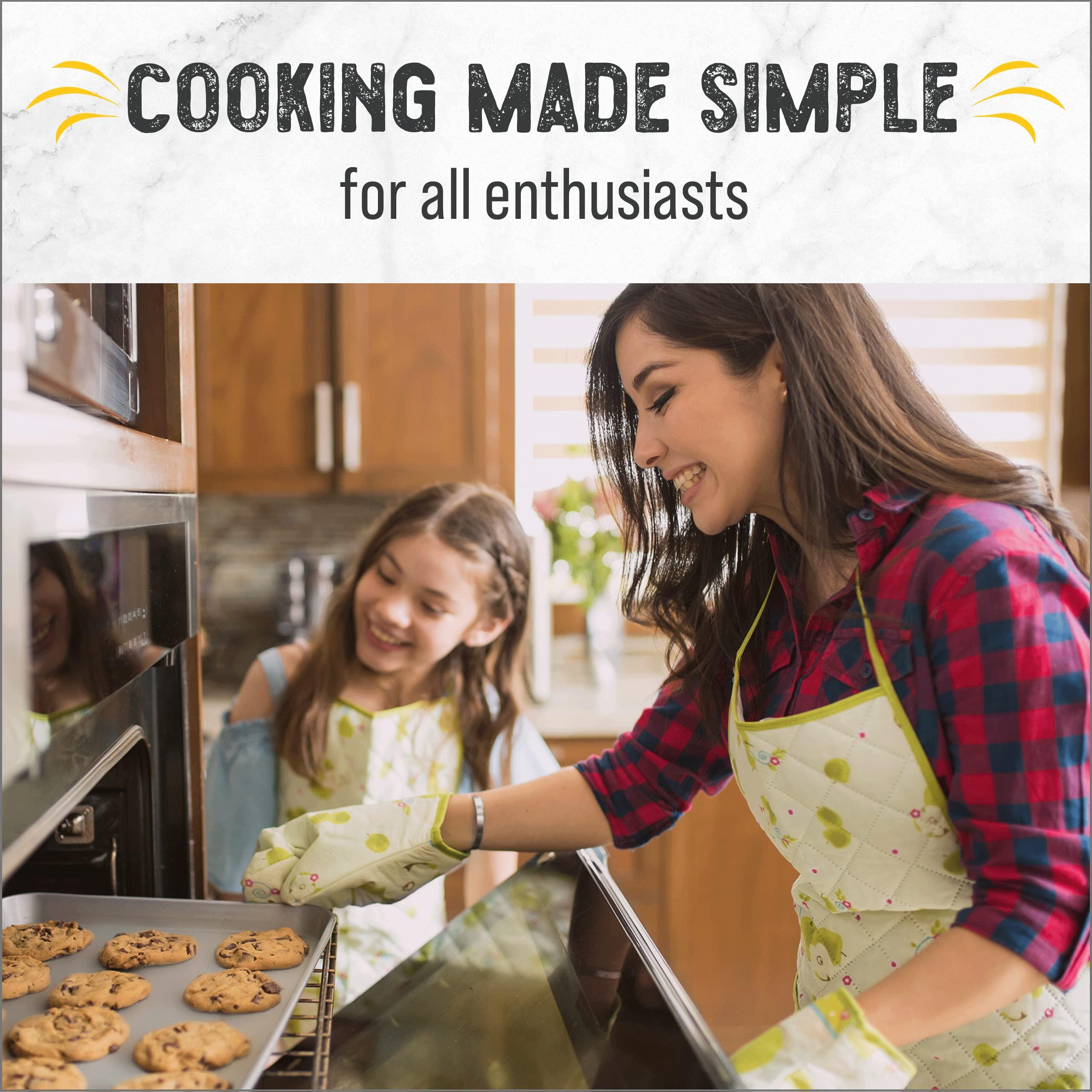 Checkered Chef Checkered Chef Baking Sheet Pan and Cooling Rack - Half Sheet, 18\" x 13\" Aluminum Cookie Sheets and Stainless Steel Wire Rack for Baking