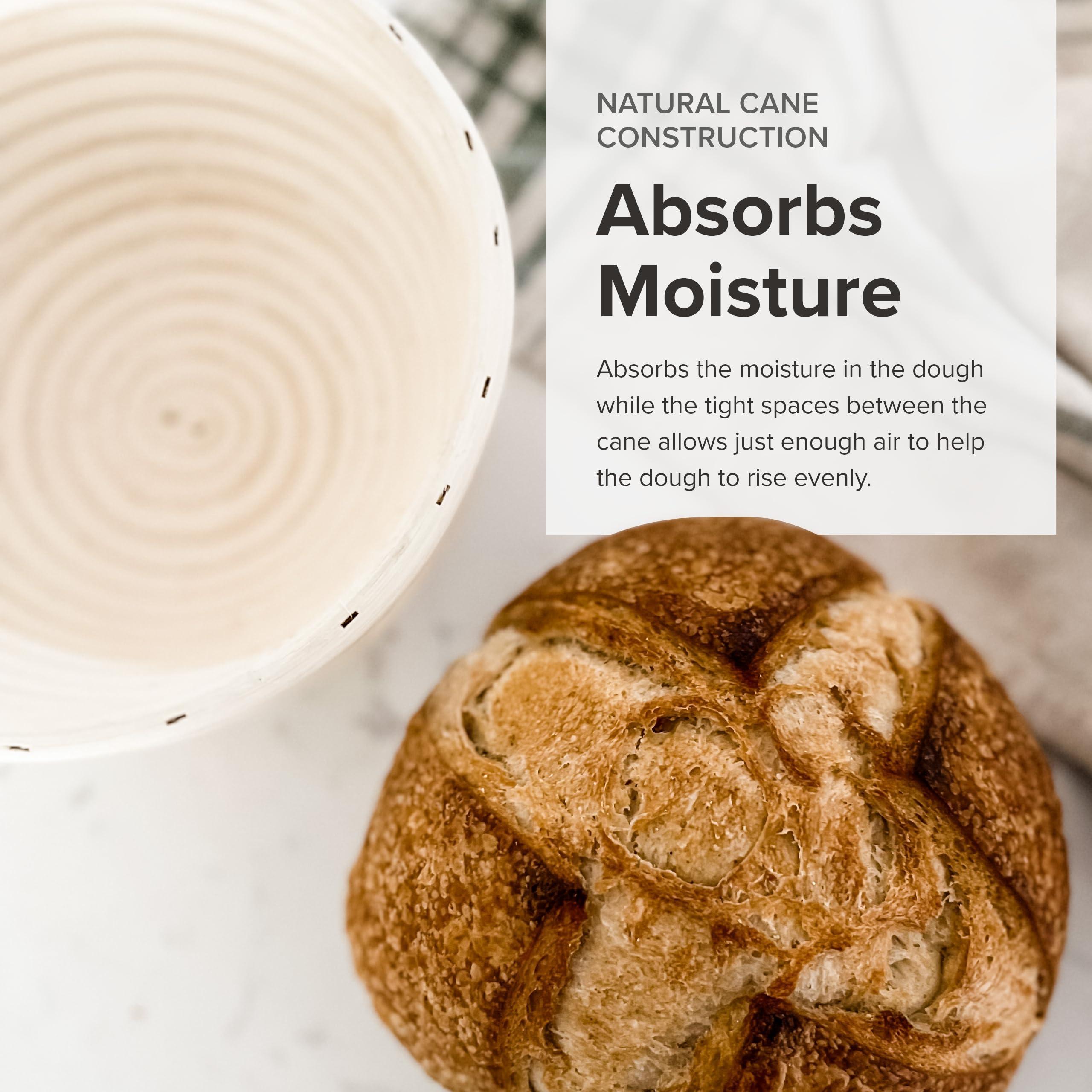 Frieling Frieling 8-Inch Round Banneton Brotform Proofing Basket - Bread Dough Proofing & Serving Bowl for Bread Rising