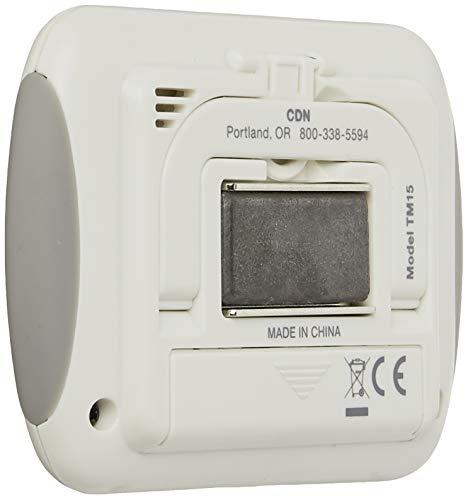 CDN CDN TM15 Big Timer | Counts Up & Down, 100 Minutes & Seconds, Extra-Large Digits, Loud Alarm, Stand, Hang, Magnet Mounting, Perfect for Batch Baking, 1, White
