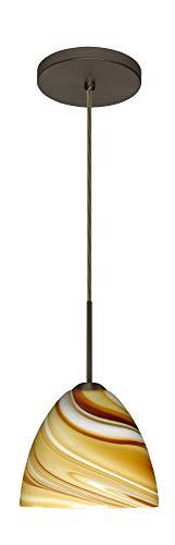 Besa BESA 1BT-7572HN-LED-SN Transitional One Light Pendant from Sasha Collection in Pewter, Nickel, Silver Finish,