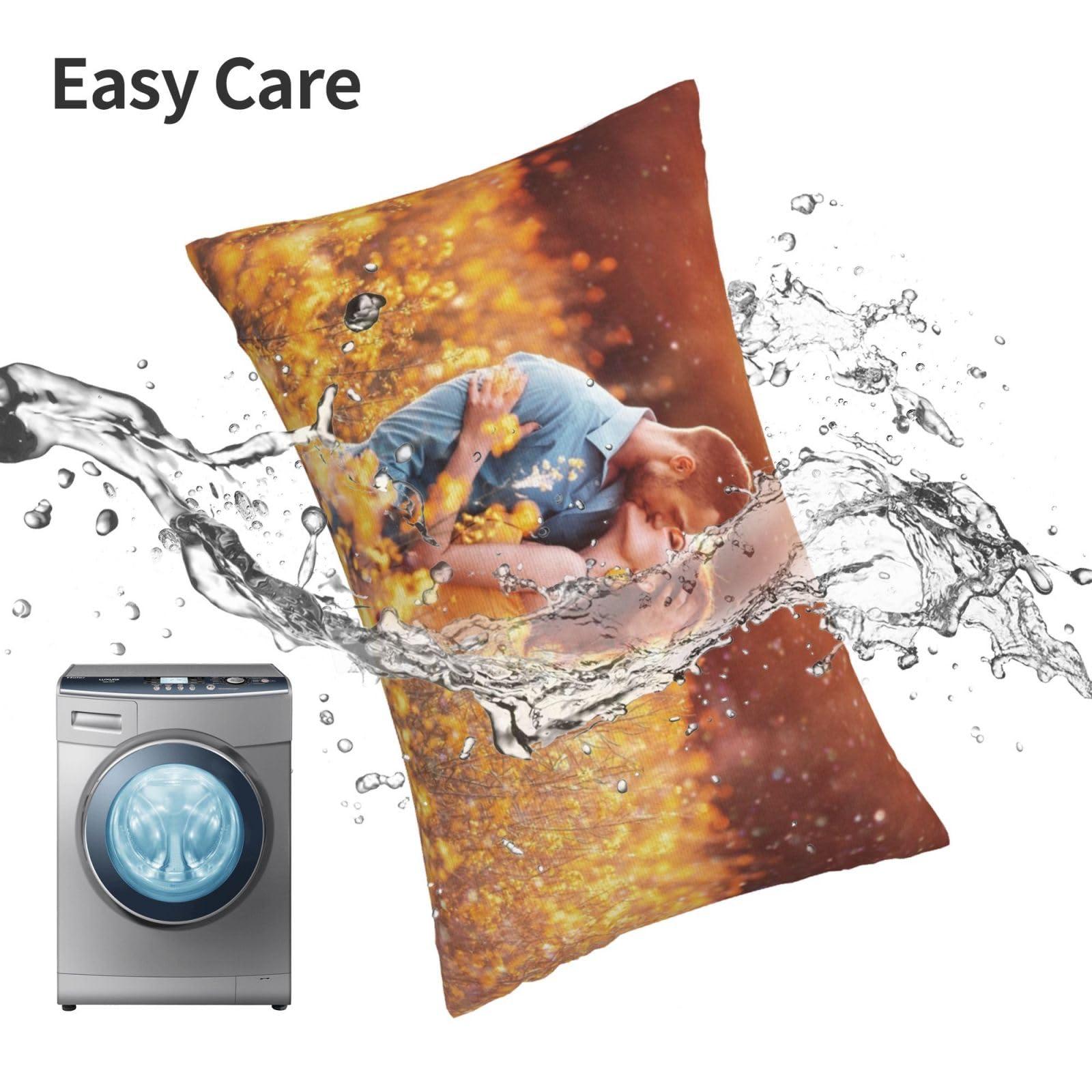 CLOAZKU CLOAZKU Customized Picture Pillow Covers, Customize Your Own Pillowcases with Image Text, Decorative Pillow Covers for Sofa Couches Bed Car, Chocolate, 16\"x24\"