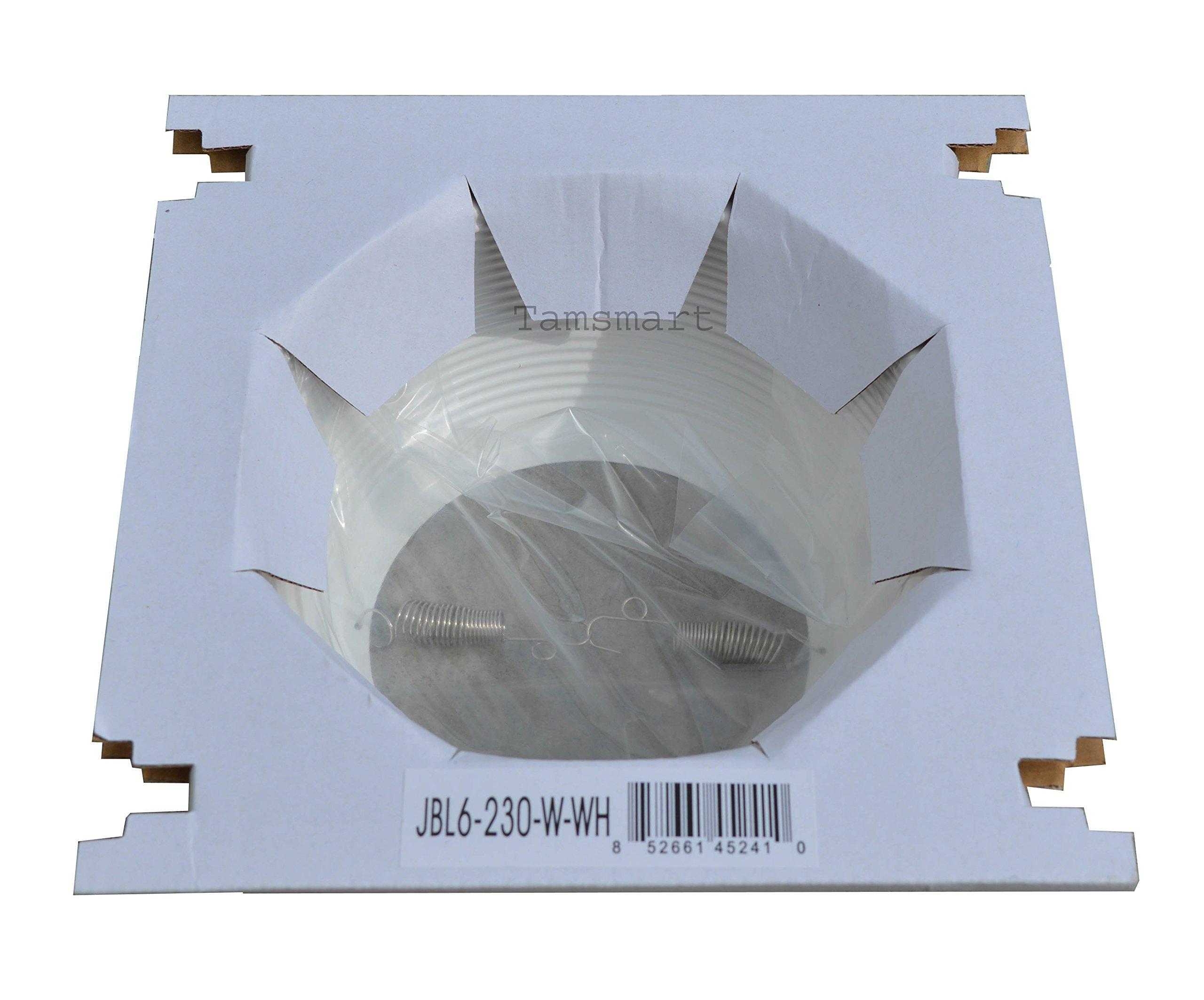 Joint Bright Lighting 12 Pack-6\" Stepped Baffle Trim with Plastic Ring for Par30/r30 Line Voltage Recessed Can Light-White-2 Rings