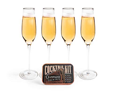 Cocktail Kits 2 Go Cocktail Kits 2 Go - Cocktail Set for Craft Cocktail Lovers - Mixology and Craft Travel Kit - Crafted in USA - Gift Box for All Occasions (Champagne)