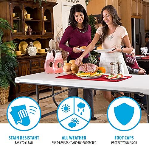 Lifetime Lifetime 80306 Commercial Stackable Folding Table, 6', White