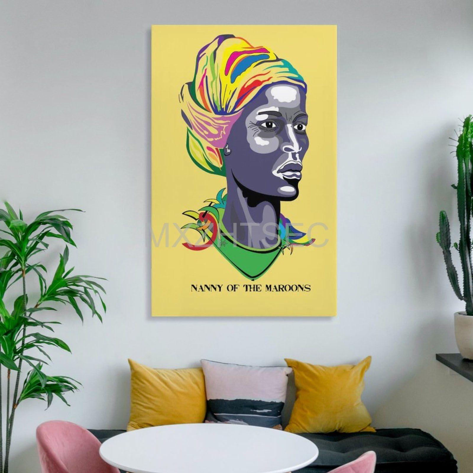 MXZHTSEC MXZHTSEC Nanny of The Maroons Revolutionist Portrait Art Poster Canvas Painting Posters And Prints Wall Art for Living Room Bedroom Decor 12x18inch(30x45cm)