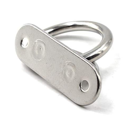 SeeRaphee Ceiling Wall Mount Hook Heavy Duty Anchor with Ring 5mm 3/16\" 304 Stainless Steel Great for Yoga Swings Hammocks/Boat Rigging/Marine Deck Hardware/Suspension Training Straps