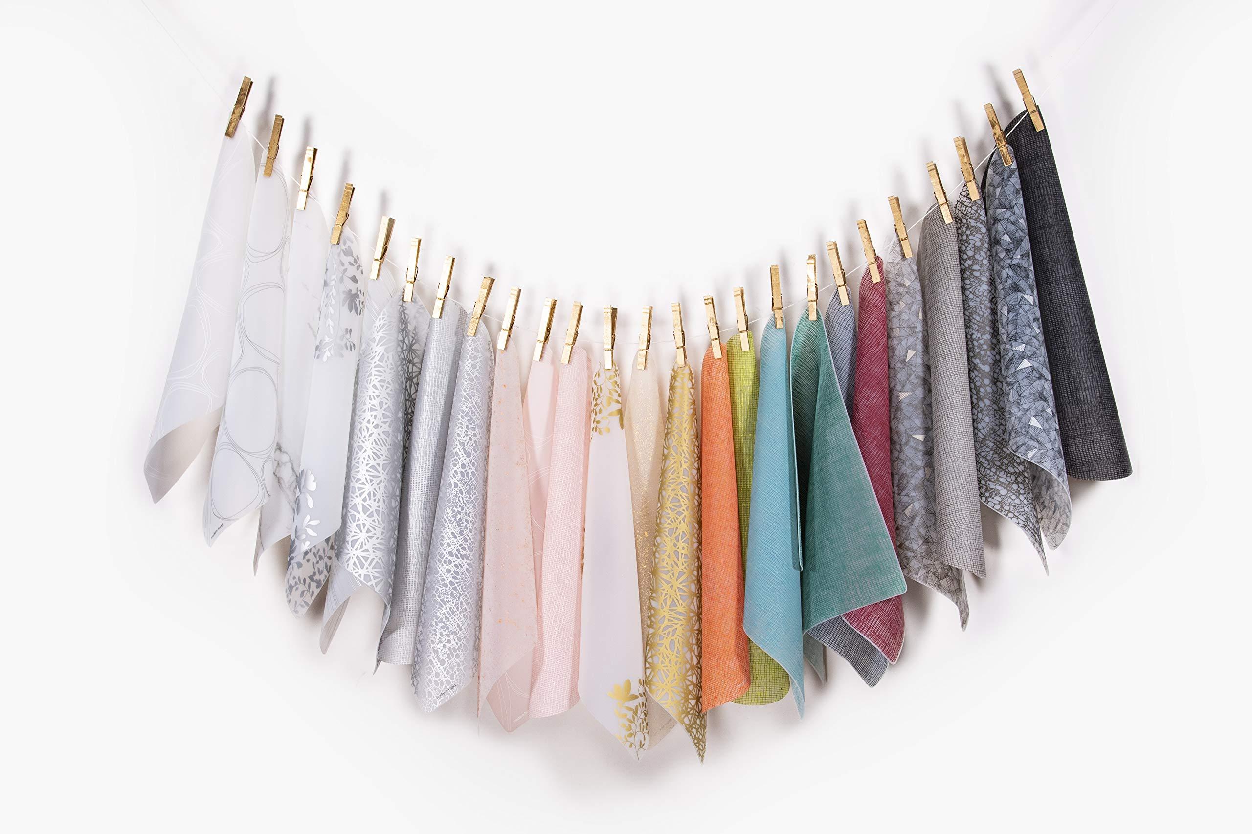 MODERN-TWIST modern-twist Placemat 100% Food-Grade Silicone, Waterproof and Reusable, Jardin Gold